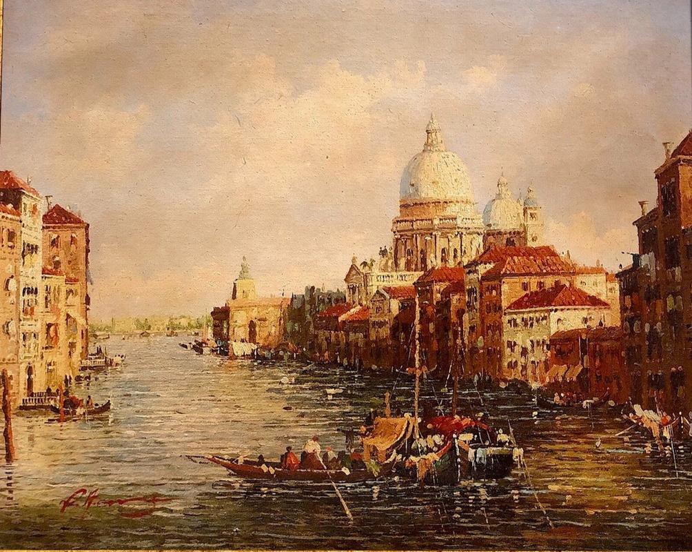 手绘威尼斯油画图片（手绘威尼斯油画图片高清）